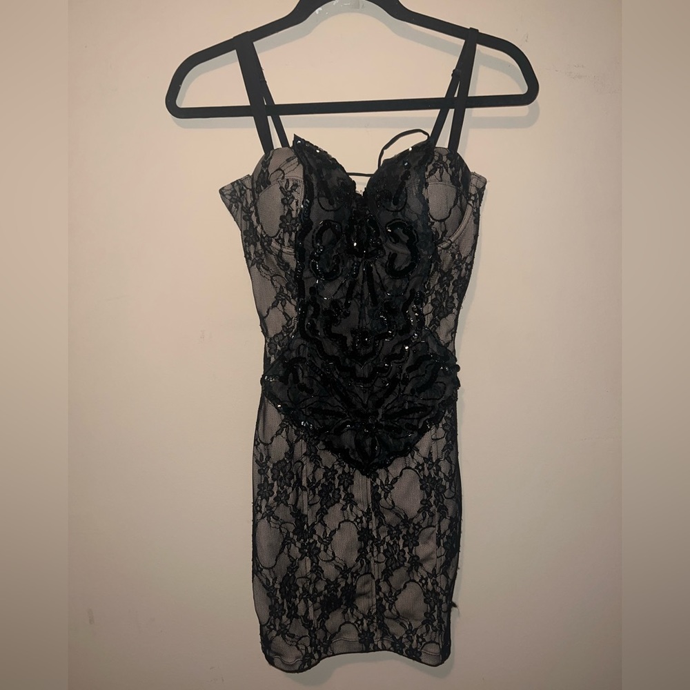 Cocktail Night Club Sequins Mini Dress